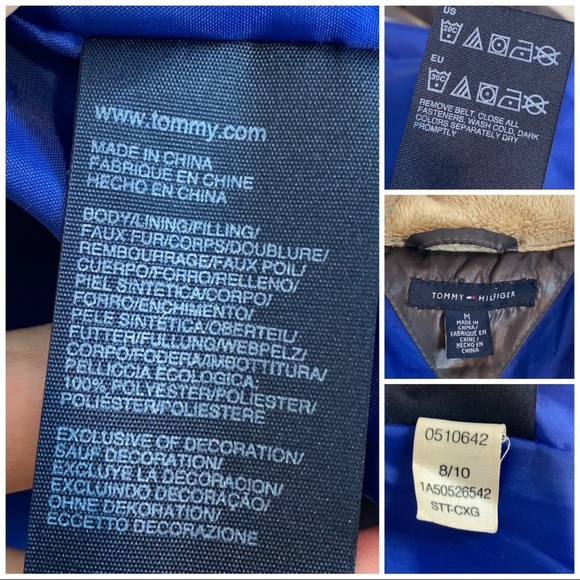 Tommy Hilfiger Gray Puffer Coat Size Medium - Picture 12 of 16